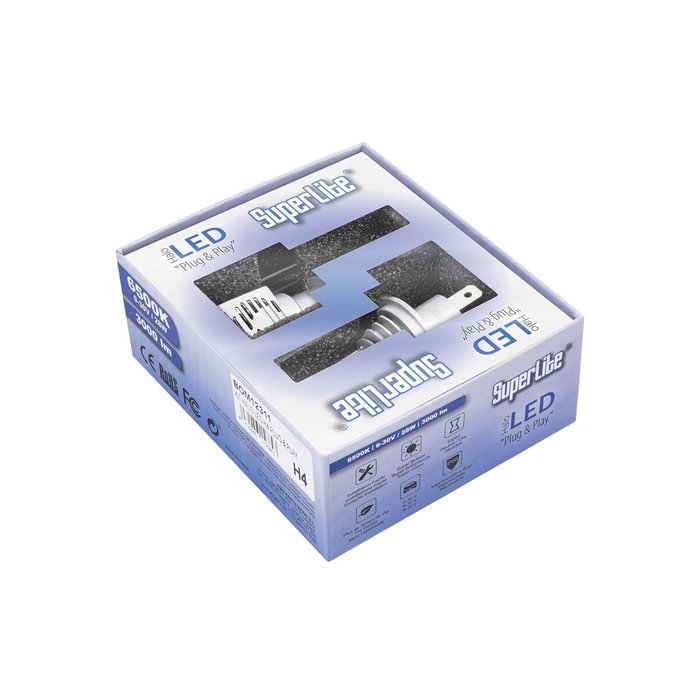 Abc Kit Halo LED H4 Plug & Play Superlite 6500K Abc Kit Halo LED H4 Plug & Play Superlite 6500K