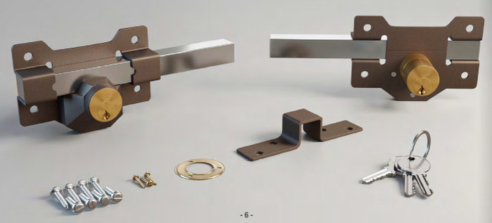 CAYS Cerrojo Modelo A1 Pintado de 120 mm con Llave Serreta