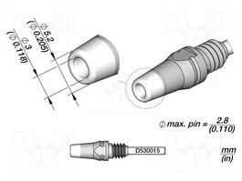 JBC TOOLS Pico para máquinas de desoldar 5,2x3mm