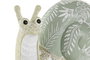 DKD Home Decor Figura de Caracol en Resina Verde
