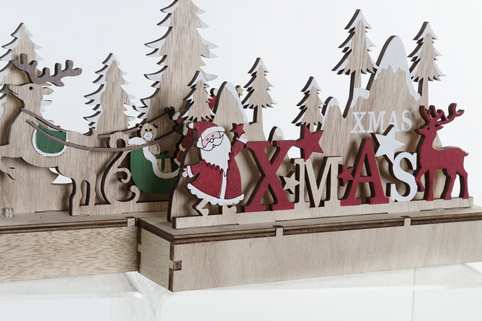 DKD Home Decor Decoración Luminosa LED MDF 22,5x5x17 Surtido de 2