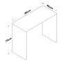 Hanah Home HA114 - 2671 Mesa de Estudio Tablero de Partículas Melaminado Nogal 90x73x40cm