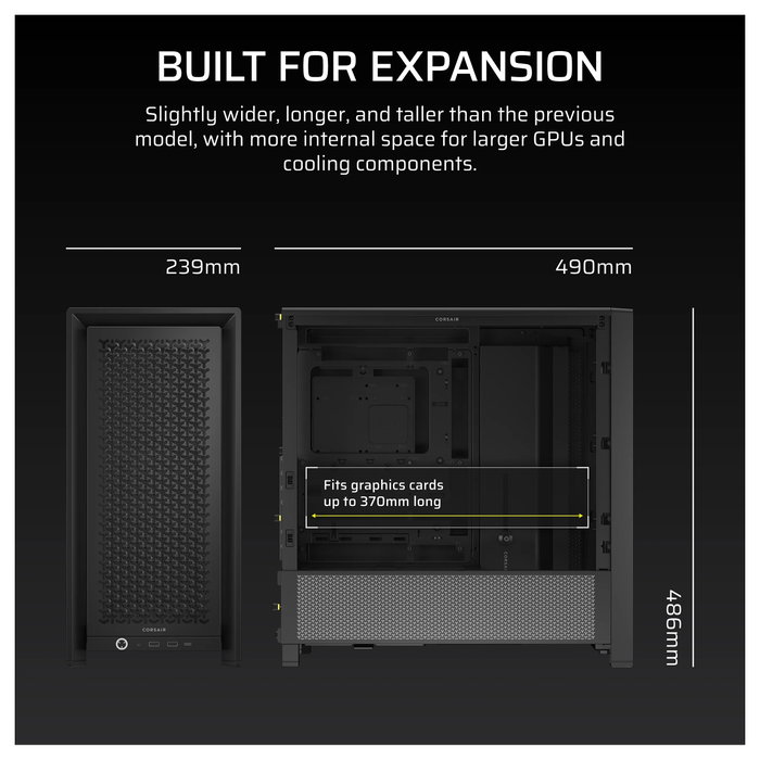 Corsair 4000D Frame Negro Torre Media PC Case (CC-9011290-WW)