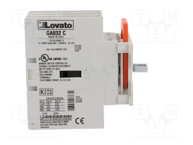 LOVATO ELECTRIC Interruptor de aislamiento GA 32A 3 polos