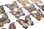 DKD Home Decor Posavasos de Dolomita Mariposas Multicolor