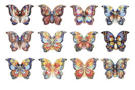 DKD Home Decor Posavasos de Dolomita Mariposas Multicolor
