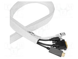 LogiLink Manguito para cable con cremallera, blanco, 5 m (30 mm OD)