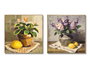 DKD Home Decor Cuadro Lienzo Planta Limones Surtido de 2 Unidades