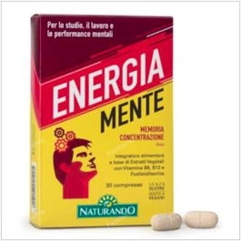 NATURANDO Energia Mente 30 Comprimidos - Ayuda a mantener la memoria y funciones cognitivas con Vitaminas B6 y B12