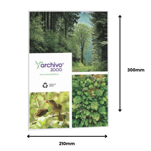 Archivo 2000 Expositor Mural Premium A4 Vertical Transparente