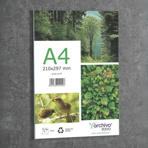 Archivo 2000 Expositor Mural Premium A4 Vertical Transparente