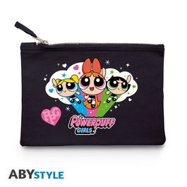 Abystyle Estuche Cosmético Neceser Las Supernenas - Petalo, Burbuja y Cactus - Azul Marino para Maquillaje y Accesorios 22x16x1 cm