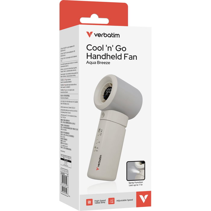 Verbatim Cool´n´Go Aqua Breeze Handheld Fan Blanco/Plata Verbatim Cool´n´Go Aqua Breeze Handheld Fan Blanco/Plata
