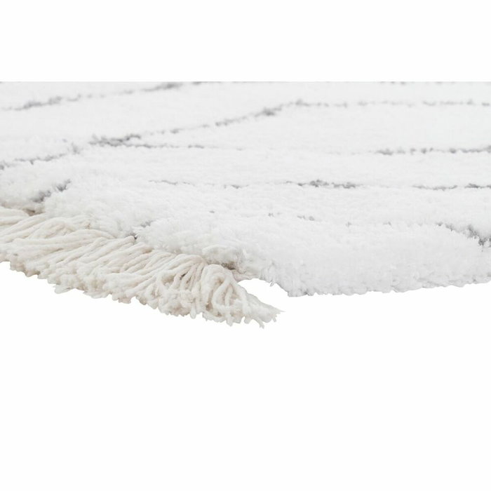 DKD Home Decor Alfombra de Poliéster con Diseño de Rombos, 120x180x3 cm, Blanco y Gris DKD Home Decor Alfombra de Poliéster con Diseño de Rombos, 120x180x3 cm, Blanco y Gris