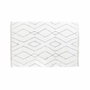 DKD Home Decor Alfombra de Poliéster con Diseño de Rombos, 120x180x3 cm, Blanco y Gris