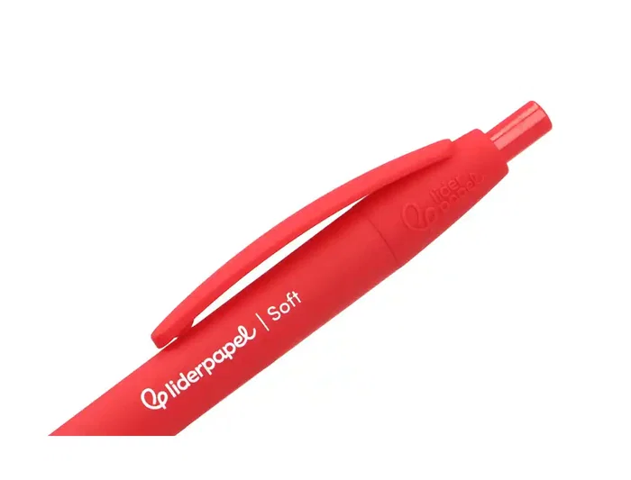 Liderpapel Bolígrafo Retráctil InkPro 07 Punta 1 mm Tinta Roja, Cuerpo Rojo con Clip y Acabado Softtouch para Escritura Fluida Liderpapel Bolígrafo Retráctil InkPro 07 Punta 1 mm Tinta Roja, Cuerpo Rojo con Clip y Acabado Softtouch para Escritura Fluida