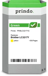 Prindo Green Cartucho de Tinta Amarillo compatible con Brother LC3217Y