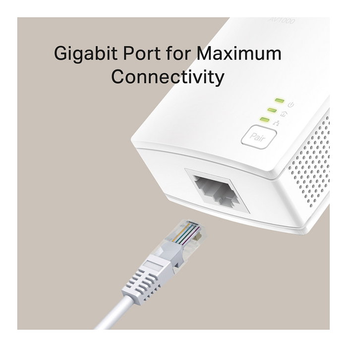 TP-Link TL-PA717 KIT AV1000 Gigabit Powerline Starter Kit con 2 Adaptadores, Hasta 1000 Mbps