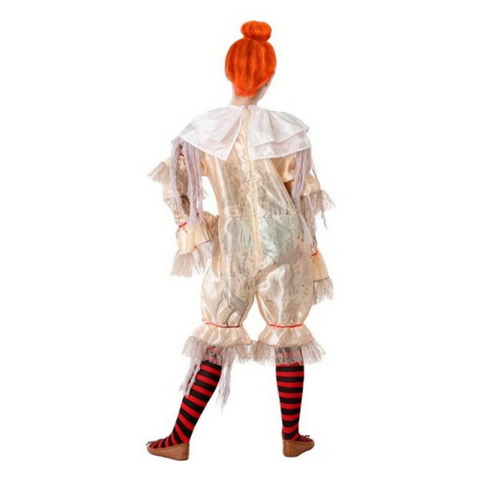 Disfraz Payaso Macabro Terrorífico Halloween - Mono de Poliéster para Niña 5-6 Años