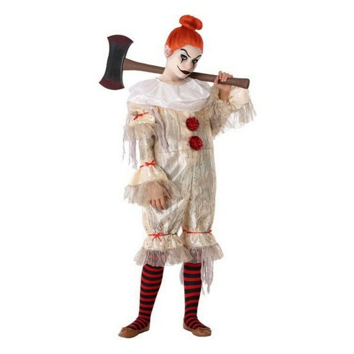 Disfraz Payaso Macabro Terrorífico Halloween - Mono de Poliéster para Niña 5-6 Años
