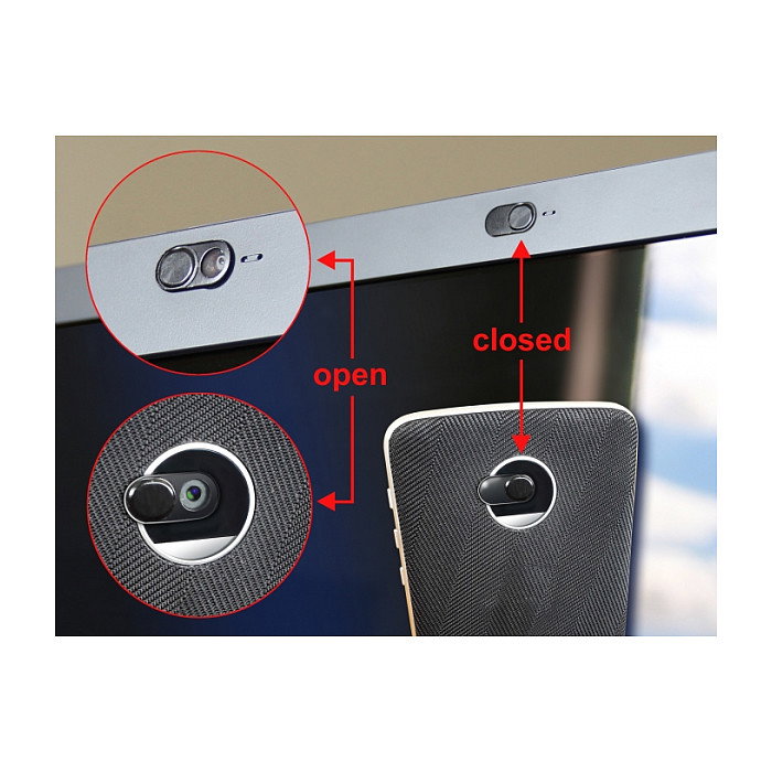 DeLOCK 20652 Cubierta Webcam para Portátil, Tablet y Smartphone, Negro, Aluminio