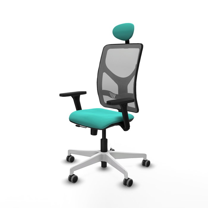 PIQUERAS Y CRESPO Silla de oficina Motilla con mecanismo Sincro/Traslack, Turquesa y Gris PIQUERAS Y CRESPO Silla de oficina Motilla con mecanismo Sincro/Traslack, Turquesa y Gris