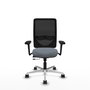 PIQUERAS Y CRESPO Silla de oficina Zulema con mecanismo Sincro/Traslack, Gris y Negro