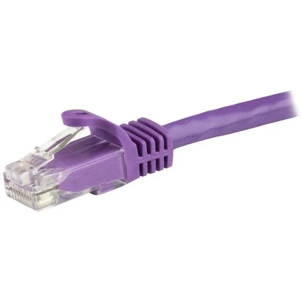 StarTech.com N6PATC15MPL - Cable de Red Ethernet Cat6 UTP 15m (15 metros) Color Púrpura - Conectores RJ45 Macho, 1000 Mbps, Compatible PoE, Snagless, Plug and Play