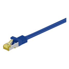 Goobay Cable de parcheo RJ-45 Cat 6.a S/FTP (PIMF) Cat.7, 2 metros, azul