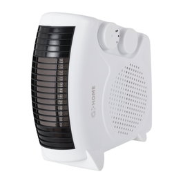 Calefactor 500W Ventilador Aire Caliente y Frío Blanco - Vertical y Horizontal con Termostato Regulable