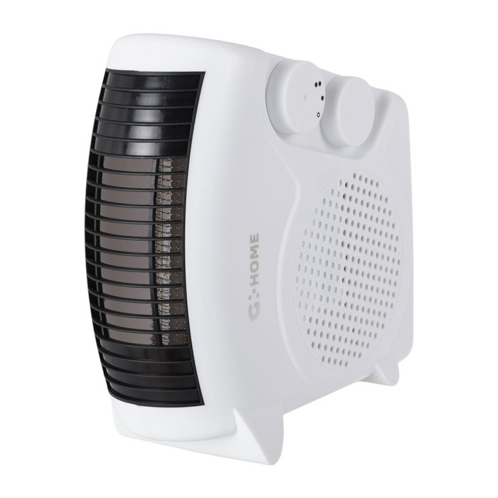Calefactor 500W Ventilador Aire Caliente y Frío Blanco - Vertical y Horizontal con Termostato Regulable Calefactor 500W Ventilador Aire Caliente y Frío Blanco - Vertical y Horizontal con Termostato Regulable