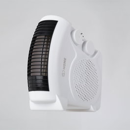Calefactor 500W Ventilador Aire Caliente y Frío Blanco - Vertical y Horizontal con Termostato Regulable