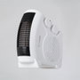 Calefactor 500W Ventilador Aire Caliente y Frío Blanco - Vertical y Horizontal con Termostato Regulable