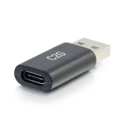 C2G Adaptador USB-C a USB-A 3.0 (USB-C Hembra a USB-A Macho) - 54427 - Velocidad SuperSpeed 5 Gbps, Negro