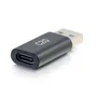C2G Adaptador USB-C a USB-A 3.0 (USB-C Hembra a USB-A Macho) - 54427 - Velocidad SuperSpeed 5 Gbps, Negro