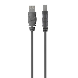 Belkin F3U154BT3M Cable USB 2.0 A a USB 2.0 B Macho/Macho, Dorado, Gris, 3m