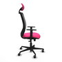 PIQUERAS Y CRESPO Silla de oficina Zulema con mecanismo Sincro, Rosa y Negro