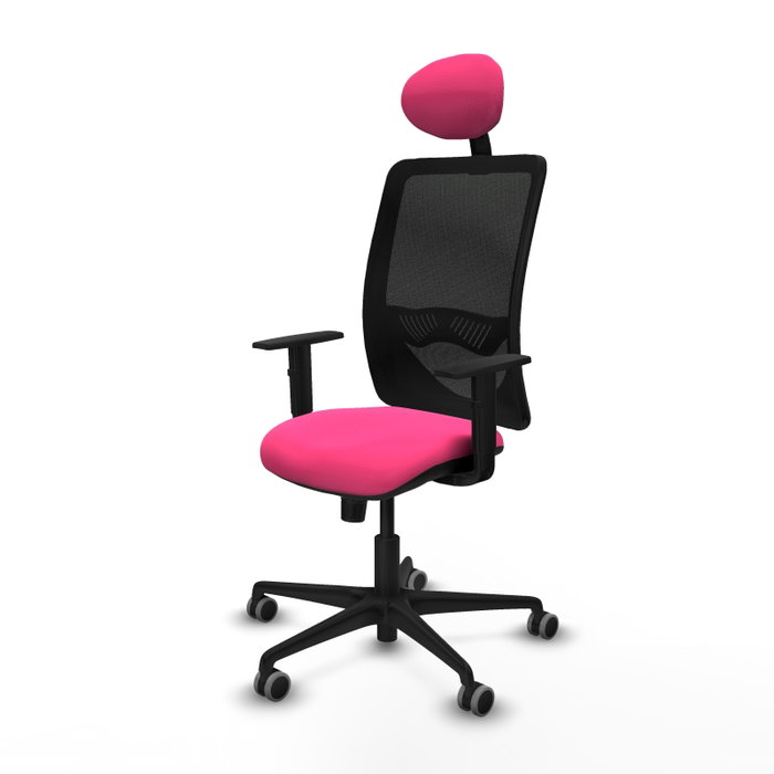 PIQUERAS Y CRESPO Silla de oficina Zulema con mecanismo Sincro, Rosa y Negro PIQUERAS Y CRESPO Silla de oficina Zulema con mecanismo Sincro, Rosa y Negro