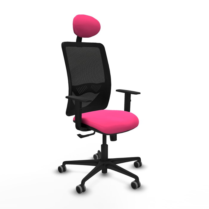 PIQUERAS Y CRESPO Silla de oficina Zulema con mecanismo Sincro, Rosa y Negro PIQUERAS Y CRESPO Silla de oficina Zulema con mecanismo Sincro, Rosa y Negro