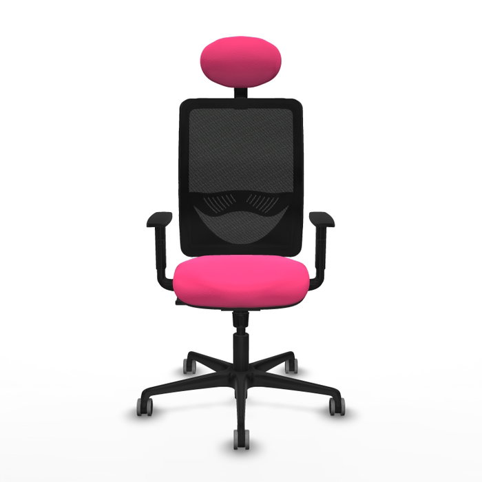 PIQUERAS Y CRESPO Silla de oficina Zulema con mecanismo Sincro, Rosa y Negro PIQUERAS Y CRESPO Silla de oficina Zulema con mecanismo Sincro, Rosa y Negro