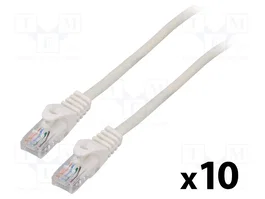 LANBERG Patch Cord Cat 5e U/UTP Blanco 0,5m