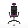 PIQUERAS Y CRESPO Silla de oficina Motilla con mecanismo Sincro/Traslack, Morado y Negro