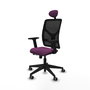 PIQUERAS Y CRESPO Silla de oficina Motilla con mecanismo Sincro/Traslack, Morado y Negro