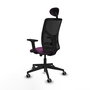 PIQUERAS Y CRESPO Silla de oficina Motilla con mecanismo Sincro/Traslack, Morado y Negro