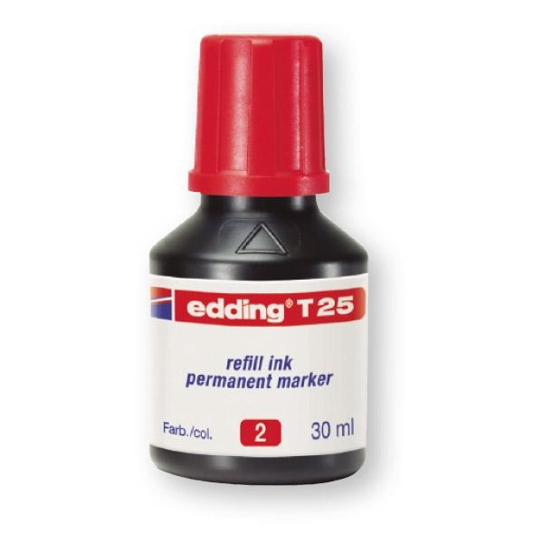 Edding T-100 Tinta para Rotulador Permanente Rojo 100 ml Edding T-100 Tinta para Rotulador Permanente Rojo 100 ml