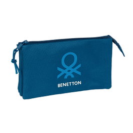 Safta Portatodo Triple Benetton Basics Marino 22x12x3cm