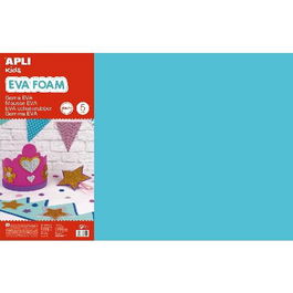 Apli Goma Eva 40x60 cm Grosor 2 mm Azul Claro Pack 5 Ud