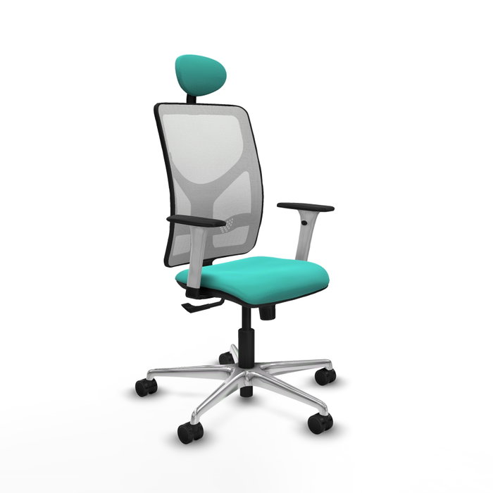 PIQUERAS Y CRESPO Silla de oficina Motilla con mecanismo Sincro, Turquesa y Blanco PIQUERAS Y CRESPO Silla de oficina Motilla con mecanismo Sincro, Turquesa y Blanco