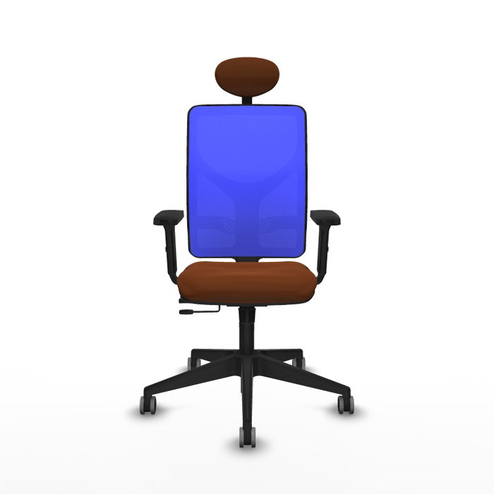 PIQUERAS Y CRESPO Silla de oficina Motilla con mecanismo Sincro/Traslack, Marrón y Azul PIQUERAS Y CRESPO Silla de oficina Motilla con mecanismo Sincro/Traslack, Marrón y Azul