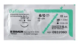 B. Braun Dafilon Blue 4/0 DS24 75cm 12 unidades